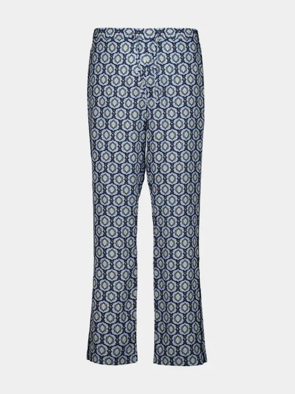 Night Iris Passetto Print Alfred Trousers made by Orlebar Brown