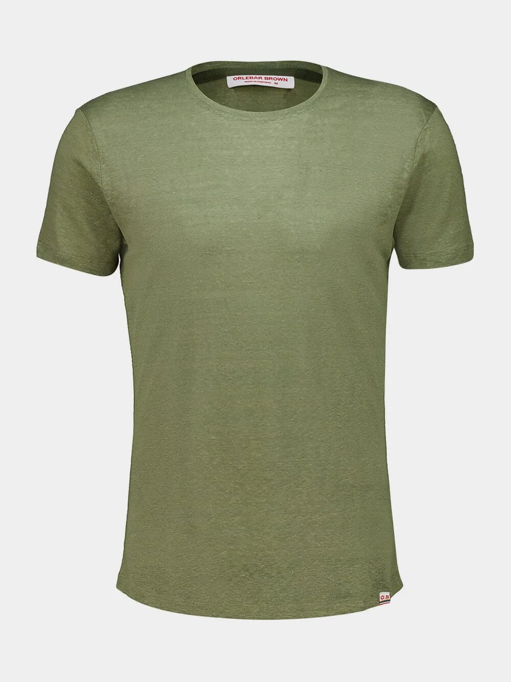 Herbal Green Tailored Linen T-Shirt sold by Fashion Clinic