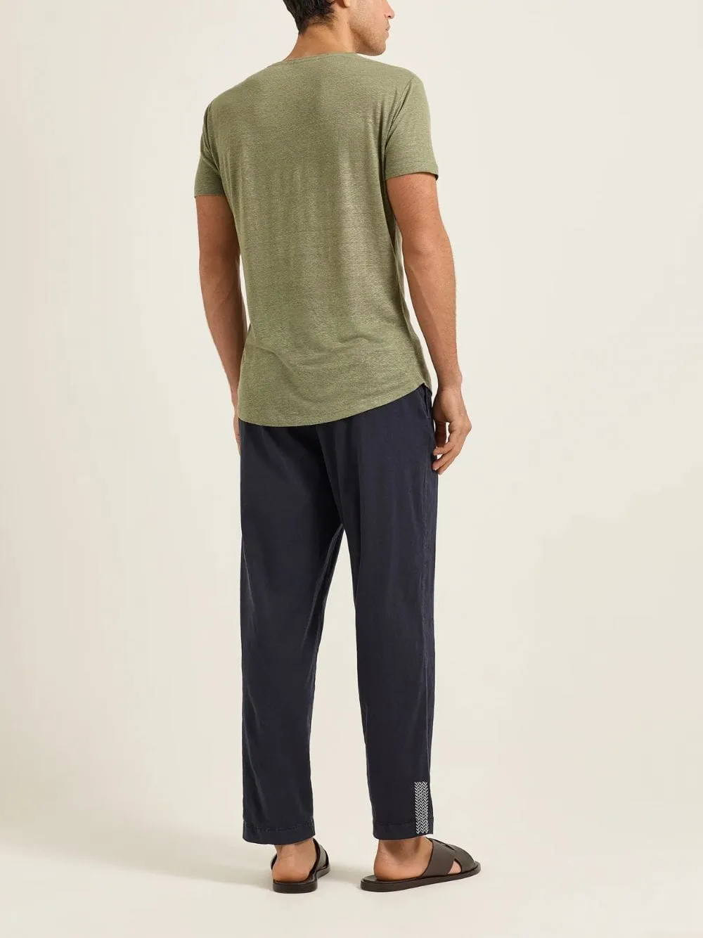 Herbal Green Tailored Linen T-Shirt sold by Fashion Clinic product image thumbnail 4