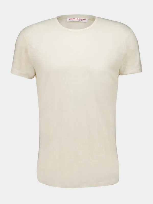 Latte Ob-T Linen T-Shirt made by Orlebar Brown