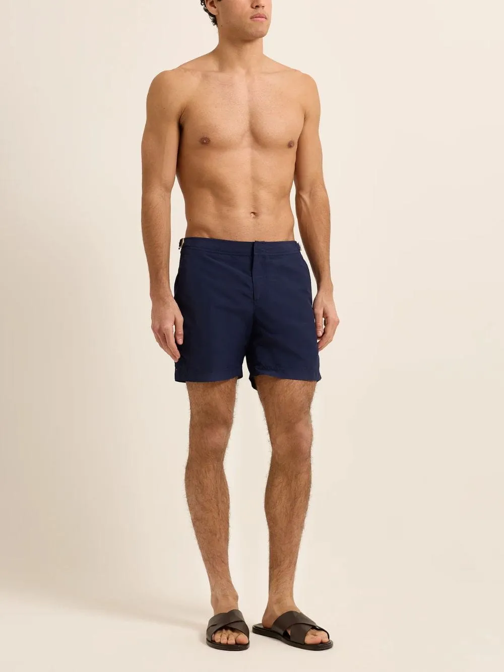 Navy Blue Bulldog Mid-Length Swim Shorts sold by Fashion Clinic product image thumbnail 2