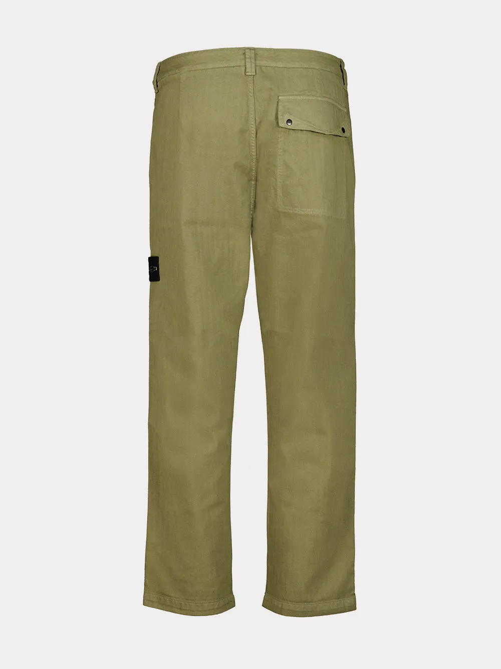 Laurel Green Cotton Chino Trousers sold by Fashion Clinic product image thumbnail 4