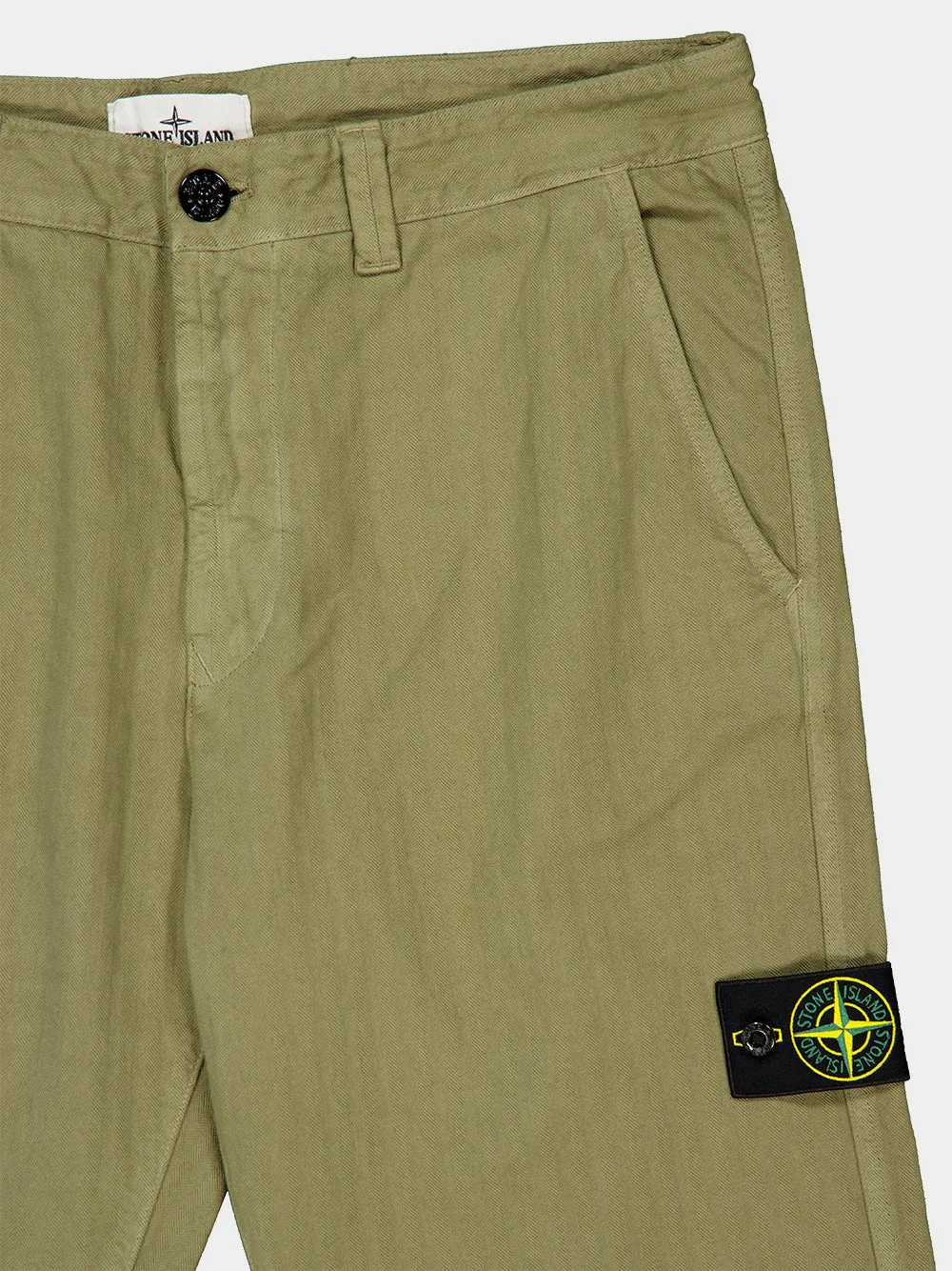 Laurel Green Cotton Chino Trousers sold by Fashion Clinic product image thumbnail 5