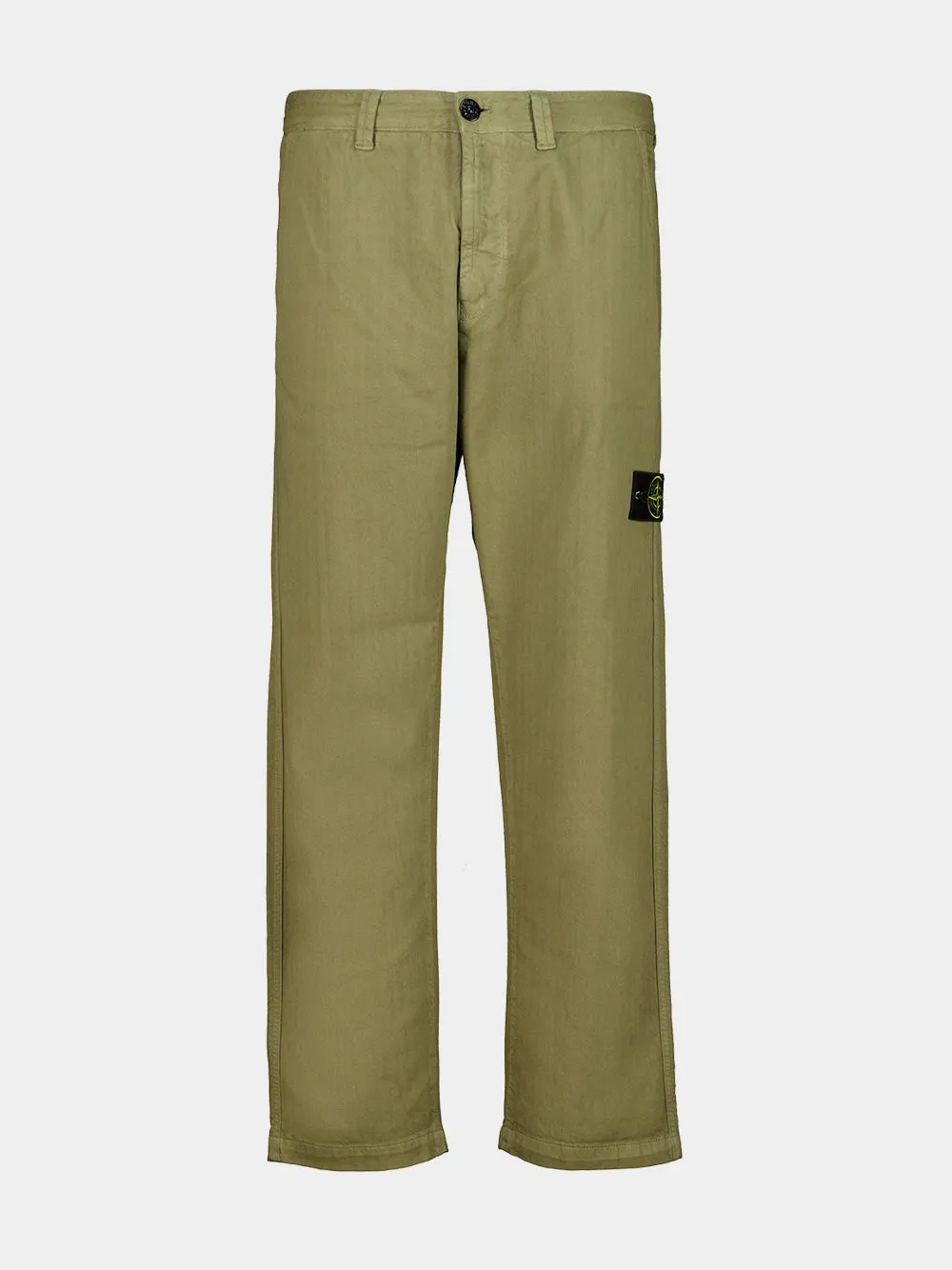 Laurel Green Cotton Chino Trousers sold by Fashion Clinic product image thumbnail 2