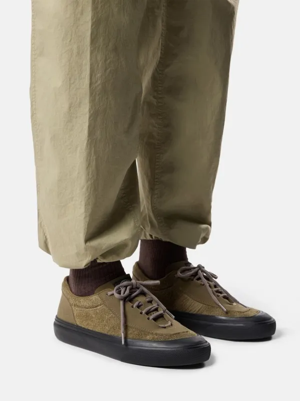 Military Green Suede Low-Top Trainers made by Stone Island