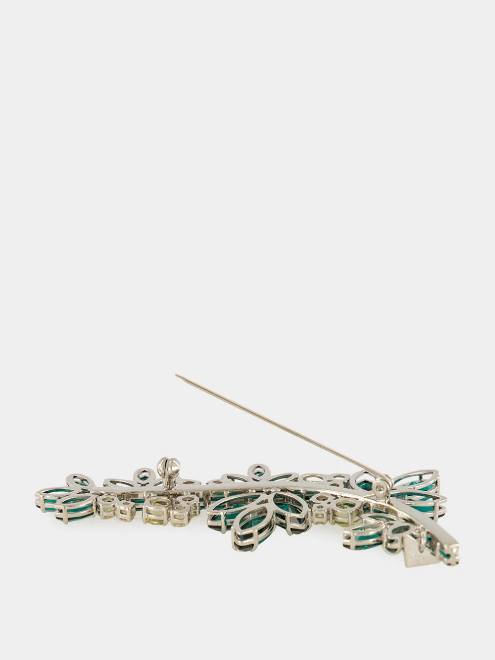 Emerald Green and Jonquil Yellow Crystal Floral Brooch sold by Fashion Clinic product image thumbnail 3