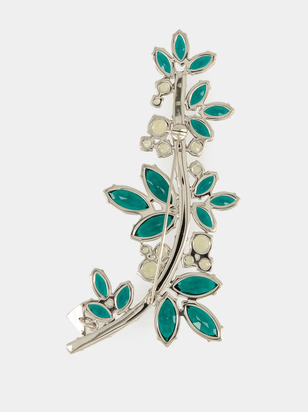 Emerald Green and Jonquil Yellow Crystal Floral Brooch sold by Fashion Clinic product image thumbnail 2