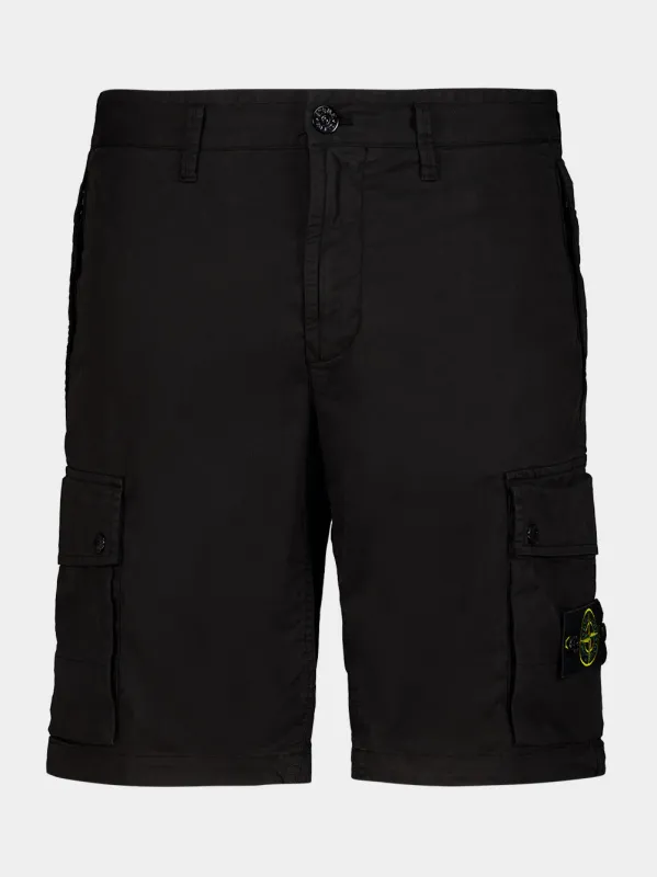 Black Cargo Bermuda Shorts made by Stone Island