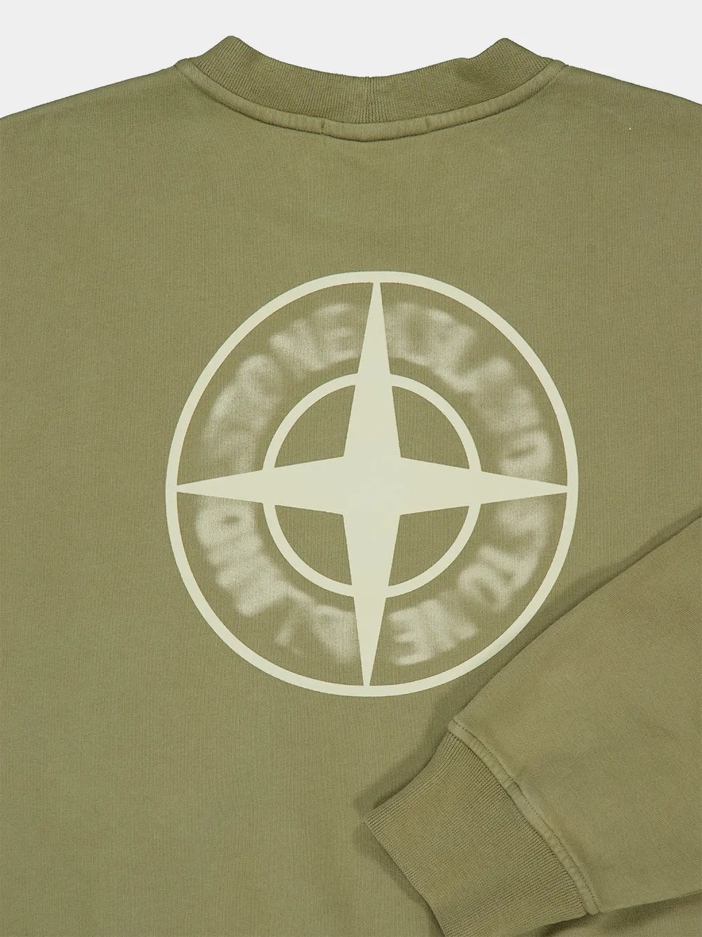 Military Green Cotton Sweatshirt sold by Fashion Clinic product image thumbnail 3