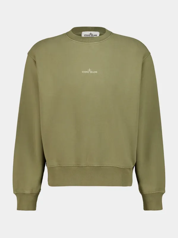 Military Green Cotton Sweatshirt made by Stone Island