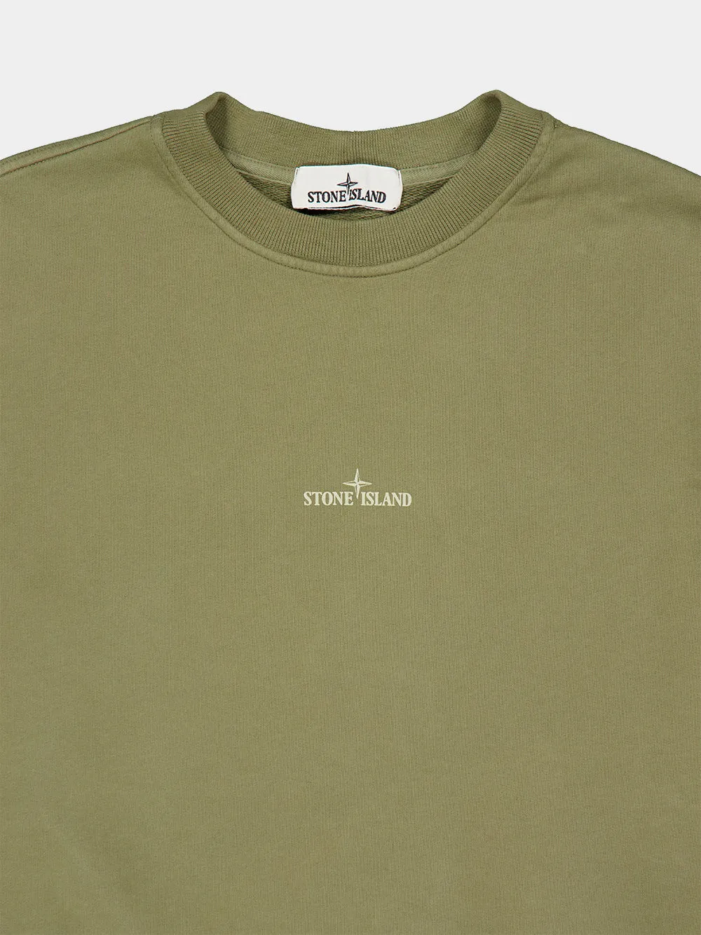Military Green Cotton Sweatshirt sold by Fashion Clinic product image thumbnail 2