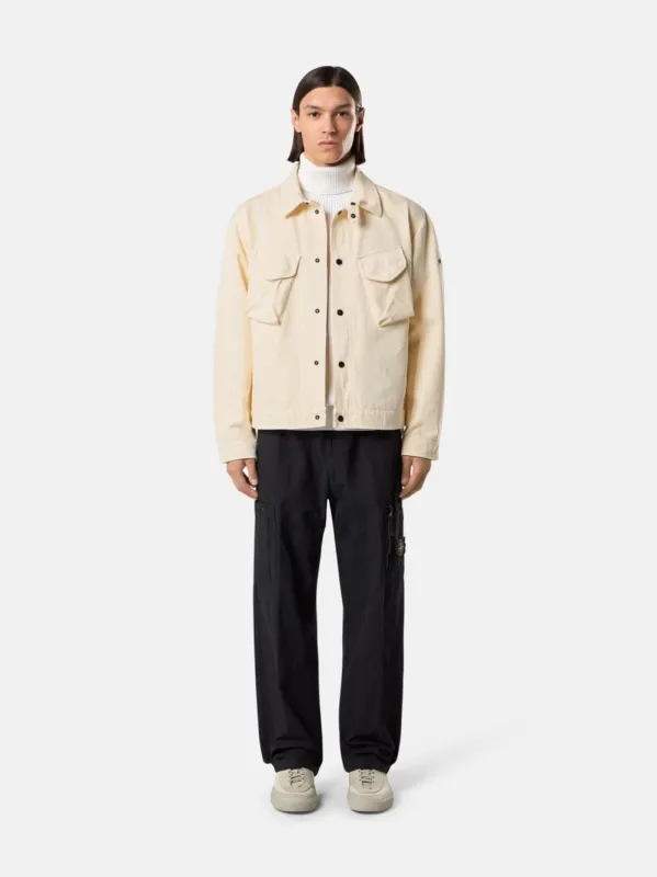 Black Organic Cotton Cargo Trousers made by Stone Island