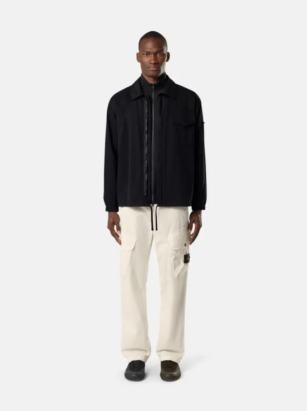 Ivory Stretch Cargo Trousers made by Stone Island