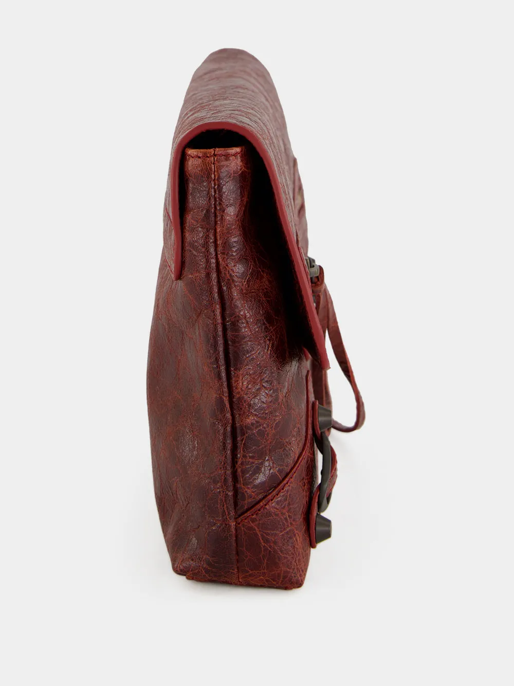 Berry Red Leather Clutch Bag sold by Fashion Clinic product image thumbnail 4
