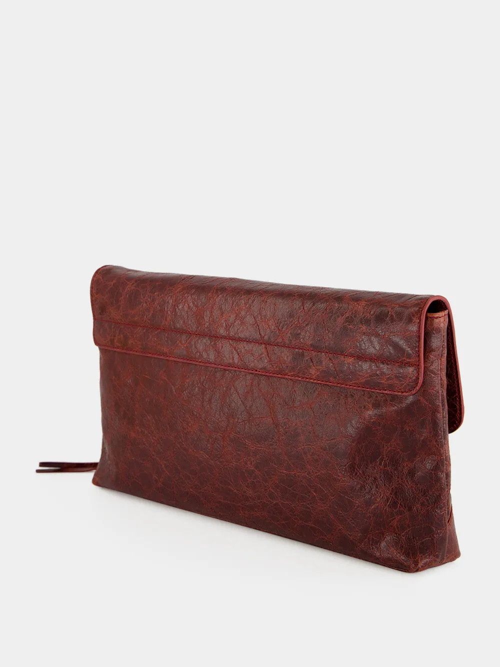 Berry Red Leather Clutch Bag sold by Fashion Clinic product image thumbnail 5