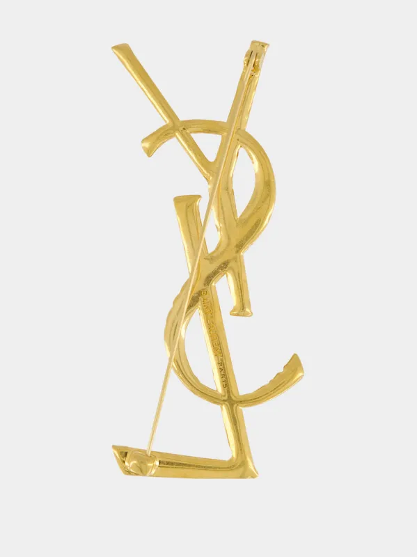 Gold Cassandre YSL Brooch made by Yves Saint Laurent