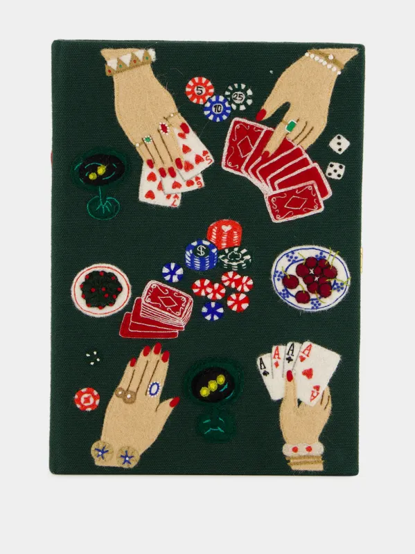Green Queen of Cards Book Clutch made by Olympia Le-Tan