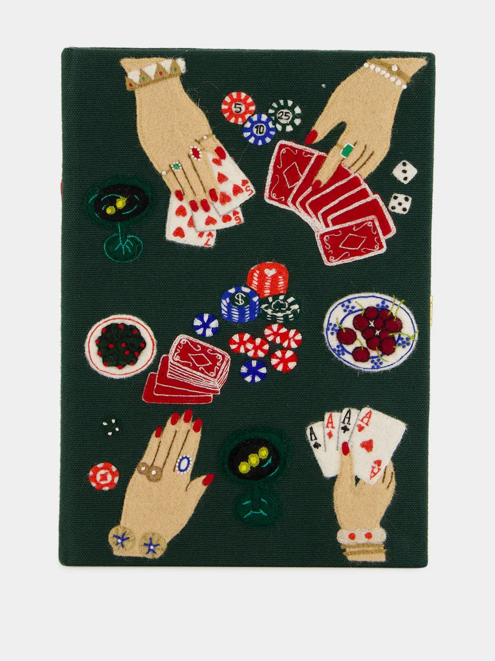 Green Queen of Cards Book Clutch sold by Fashion Clinic