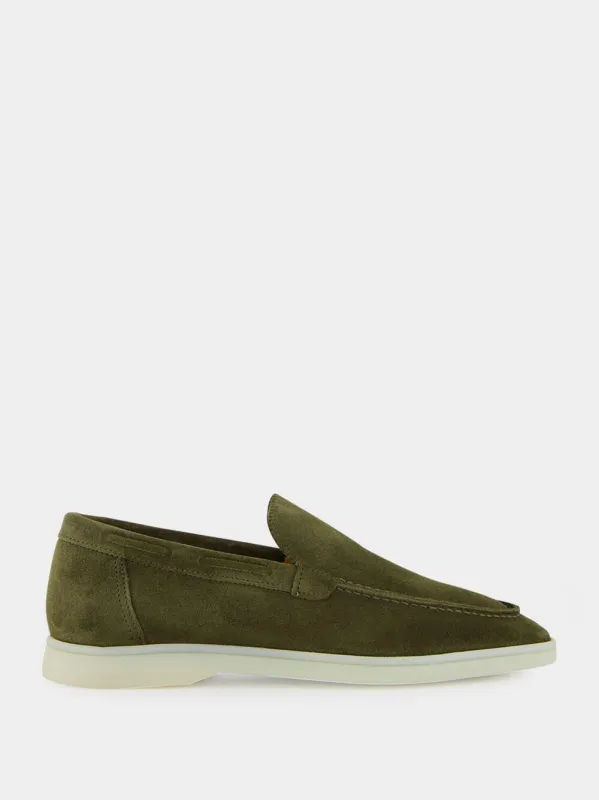 Olive Yacht Loafers made by Aurelien