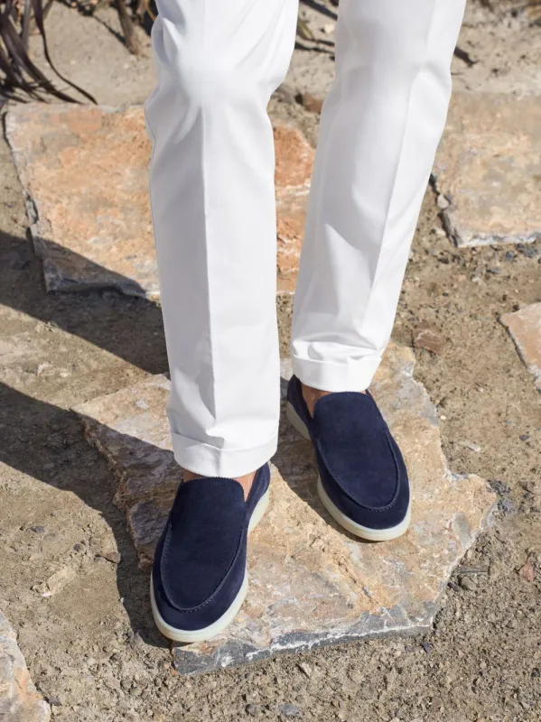 Navy Yacht Loafers made by Aurelien