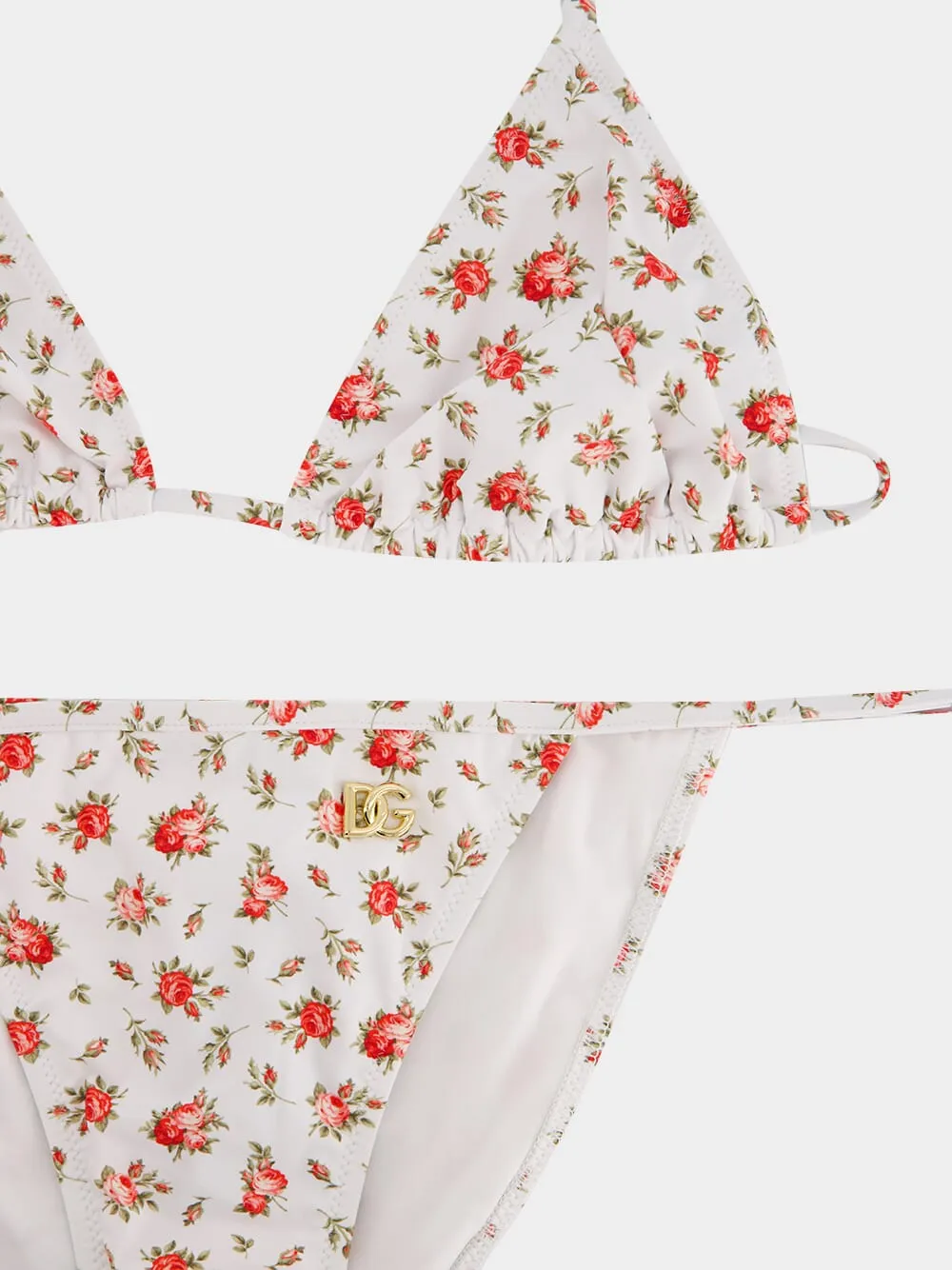 Rose Print Triangle Bikini sold by Fashion Clinic product image thumbnail 3