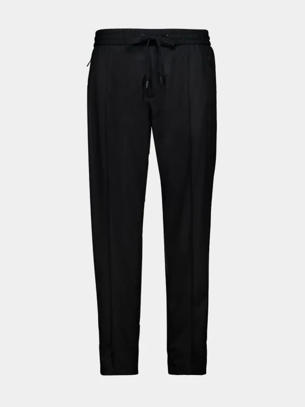 Black Light Nylon Jogging Pants made by Dolce & Gabanna