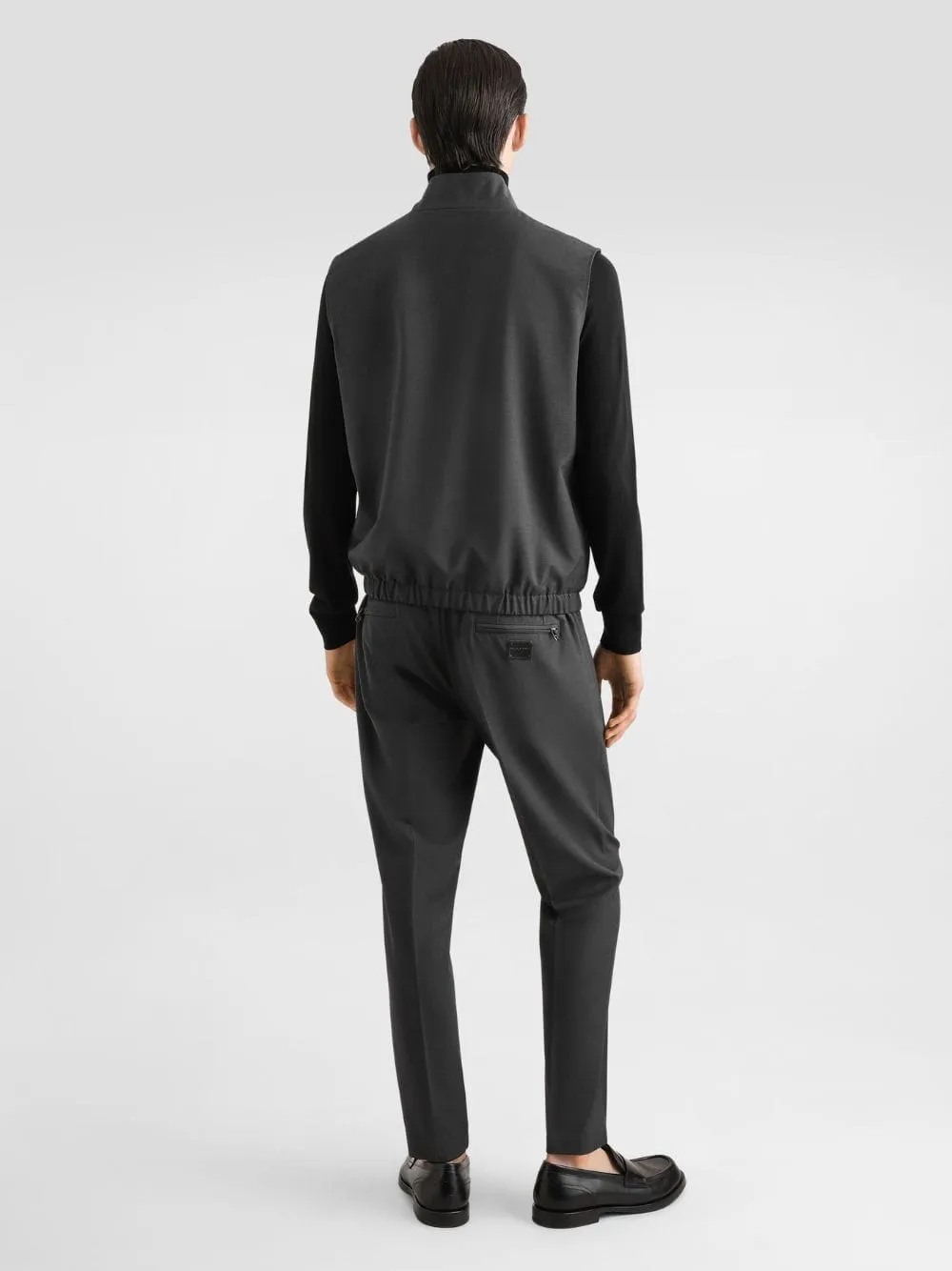 Grey Stretch Wool Jogging Pants sold by Fashion Clinic product image thumbnail 4