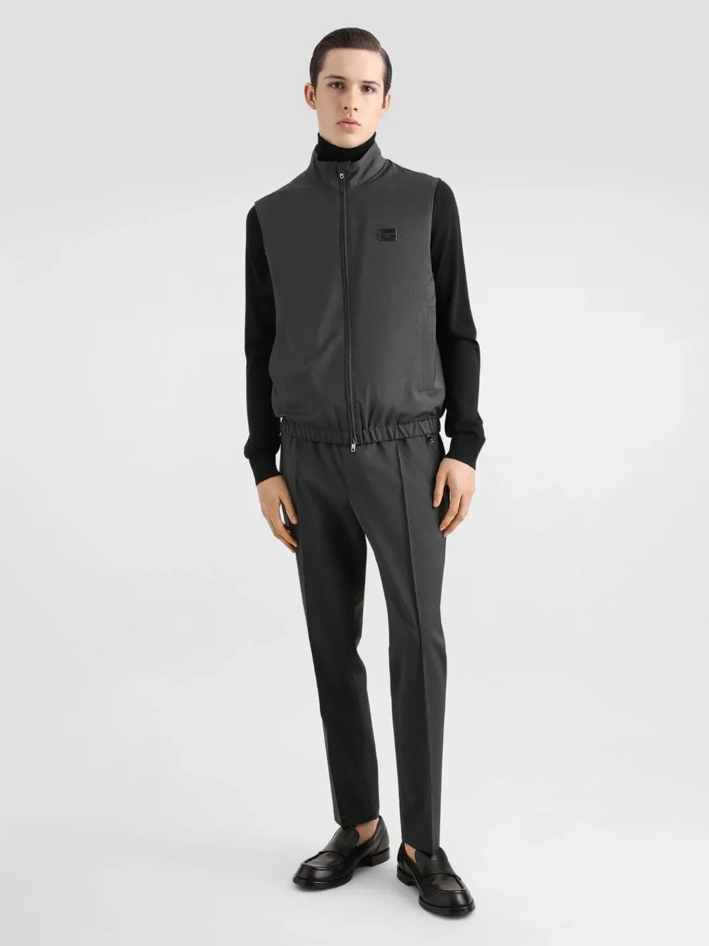 Grey Stretch Wool Jogging Pants sold by Fashion Clinic product image thumbnail 2