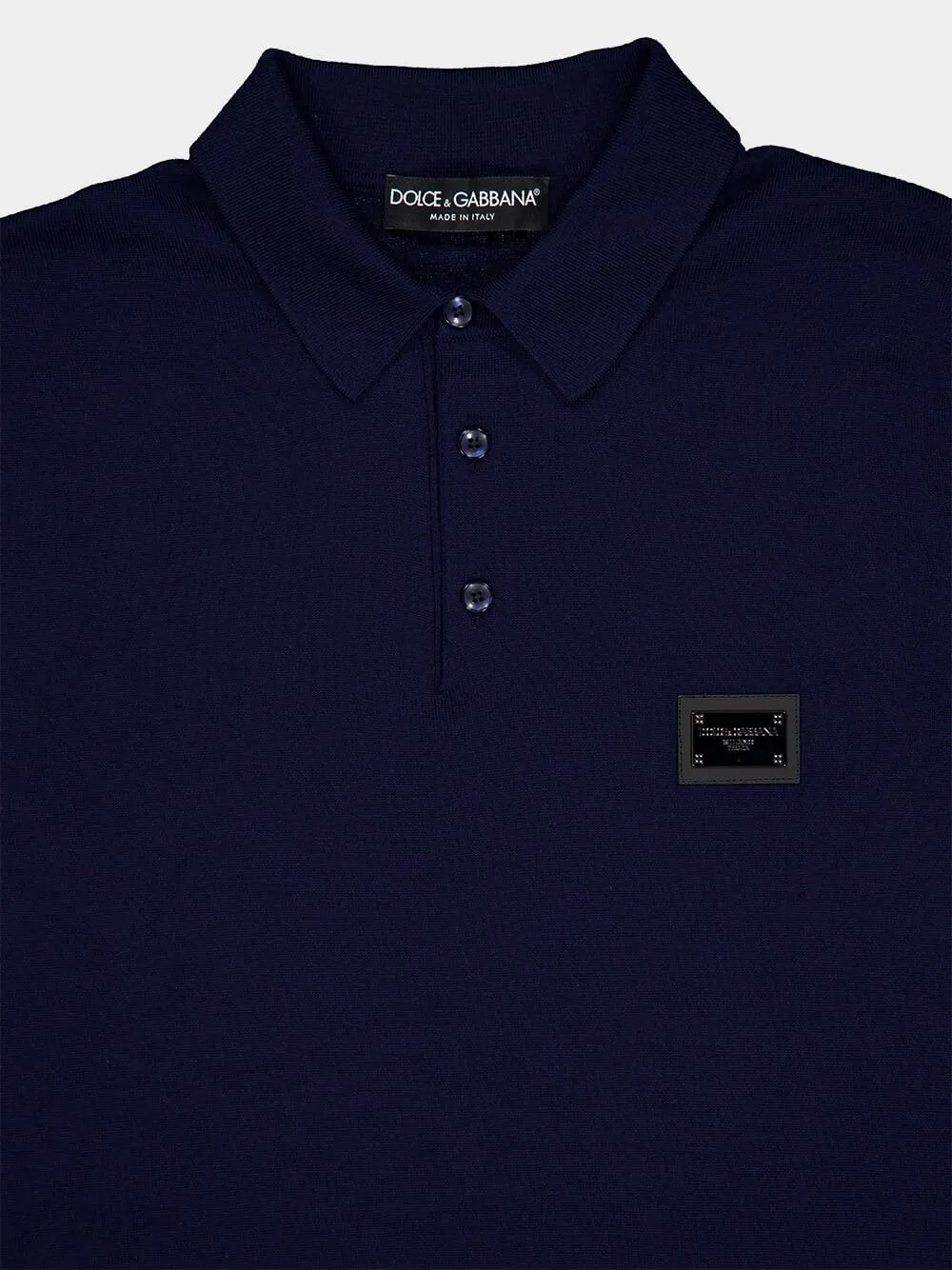 Branded Tag Wool Polo-Shirt sold by Fashion Clinic product image thumbnail 3