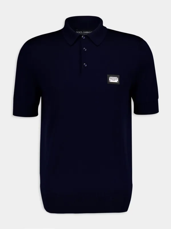 Branded Tag Wool Polo-Shirt made by Dolce & Gabanna
