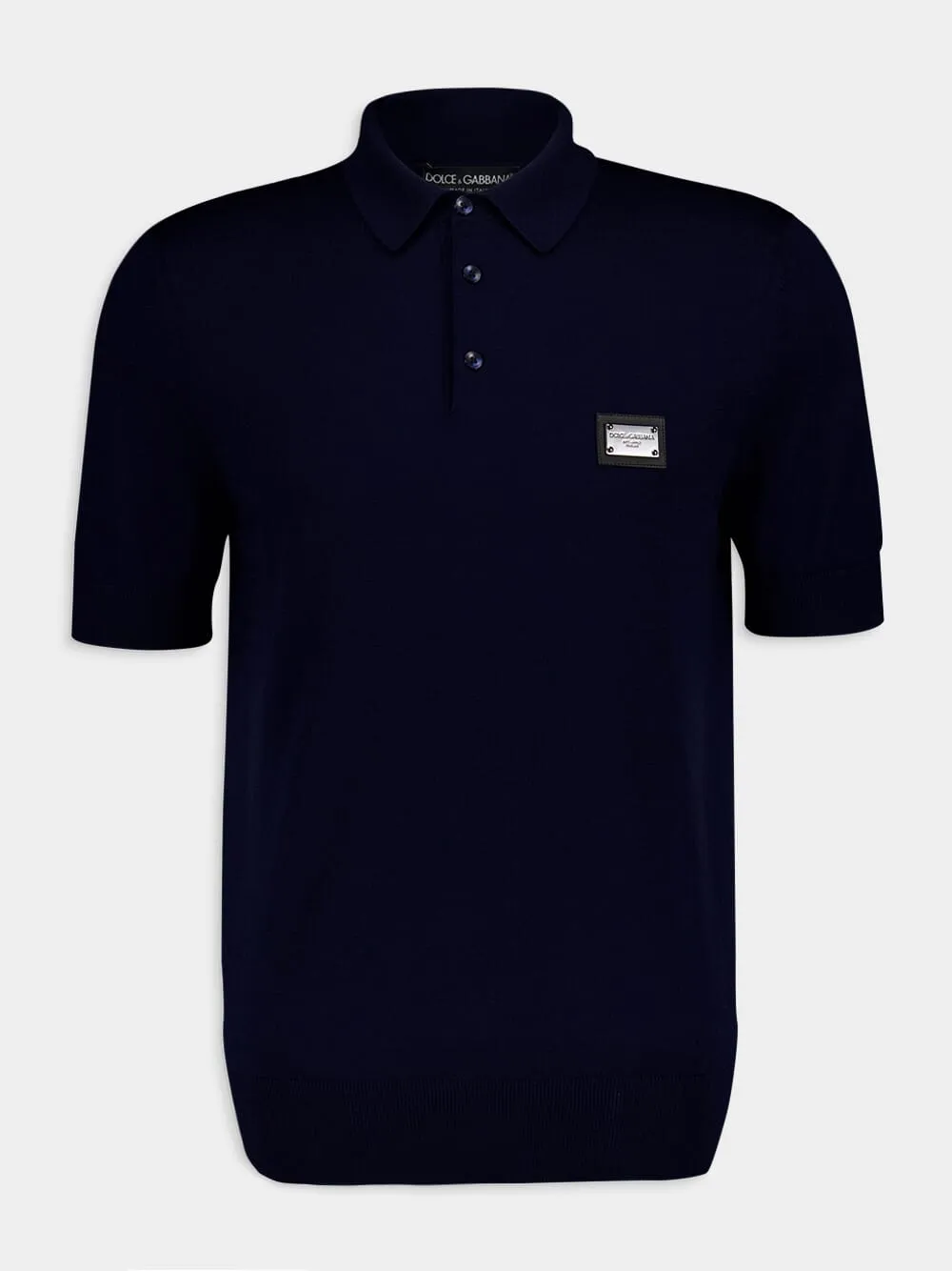 Branded Tag Wool Polo-Shirt sold by Fashion Clinic