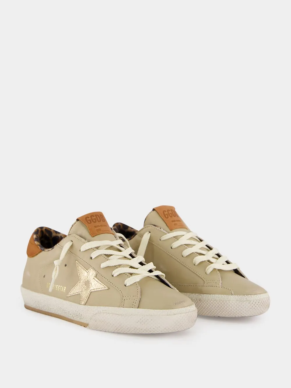 Beige Super-Star Nappa Leather Sneakers sold by Fashion Clinic product image thumbnail 3