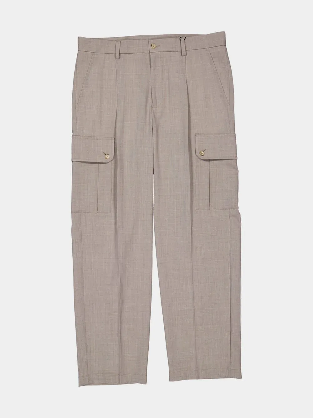 Grey Wool Cargo Trousers sold by Fashion Clinic product image thumbnail 5
