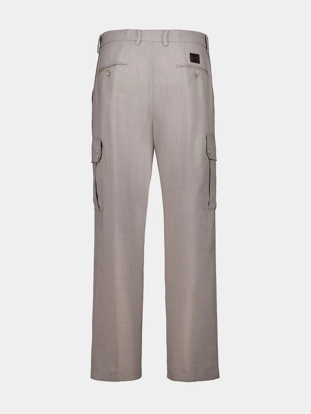 Grey Wool Cargo Trousers sold by Fashion Clinic product image thumbnail 2