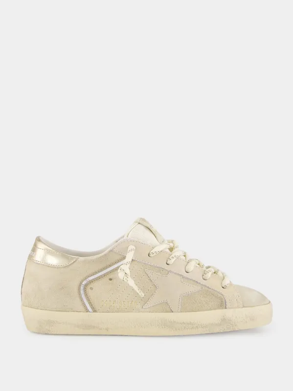 Beige Super-Star Leather Sneakers made by Golden Goose