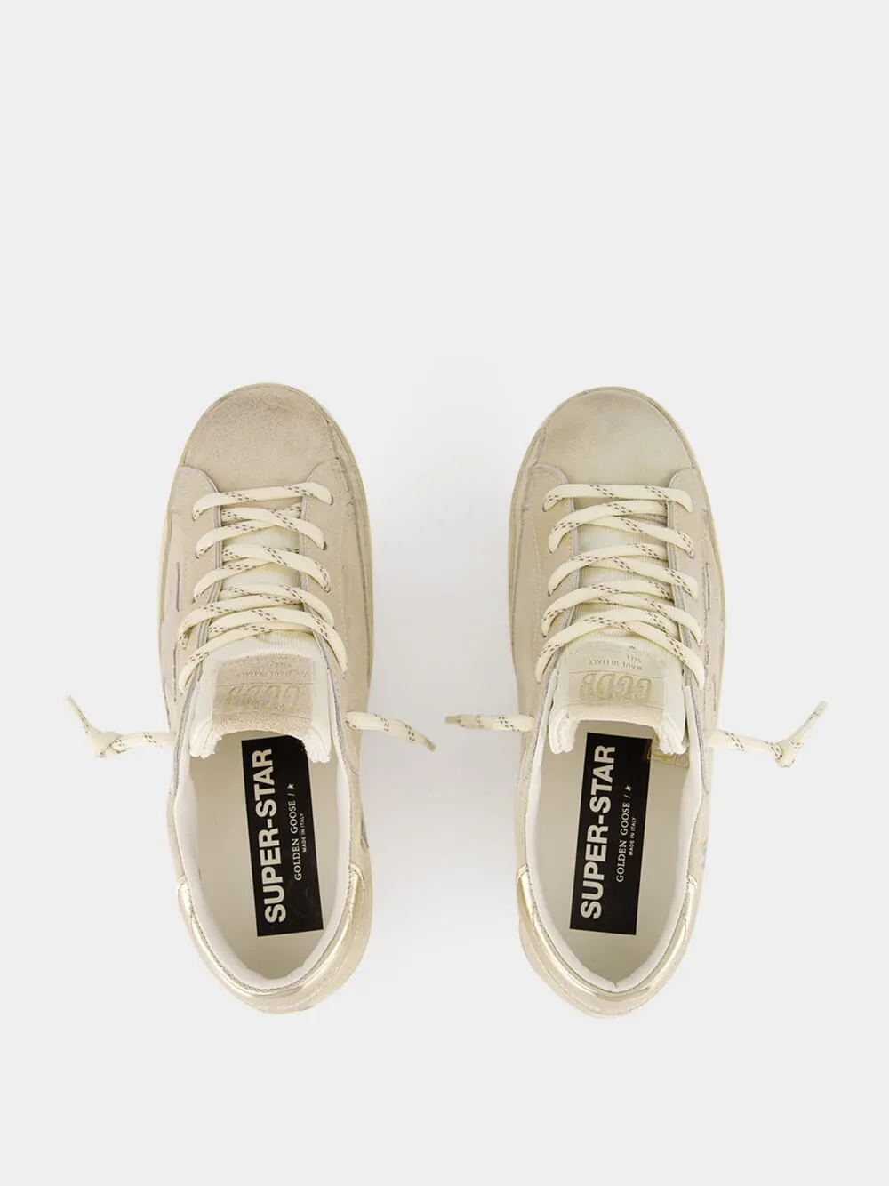 Beige Super-Star Leather Sneakers sold by Fashion Clinic product image thumbnail 4