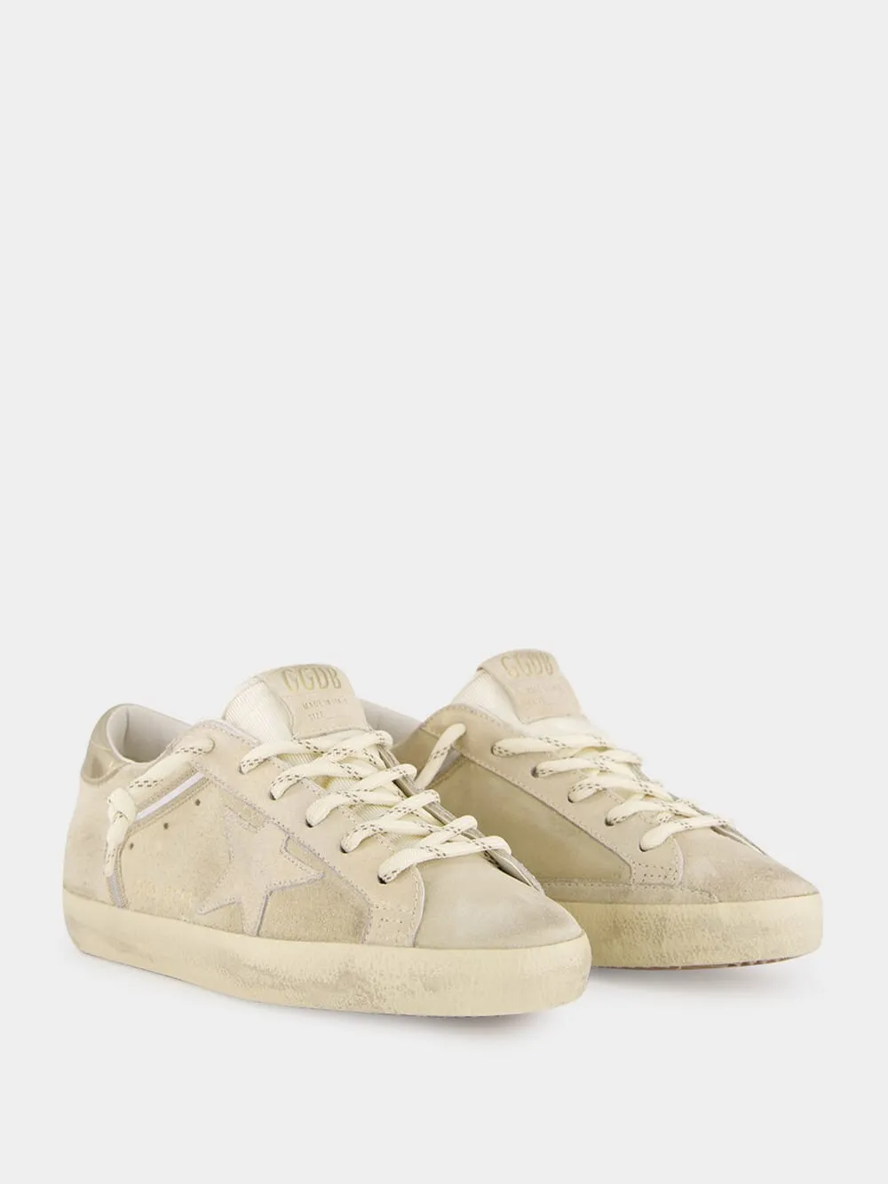 Beige Super-Star Leather Sneakers sold by Fashion Clinic product image thumbnail 3