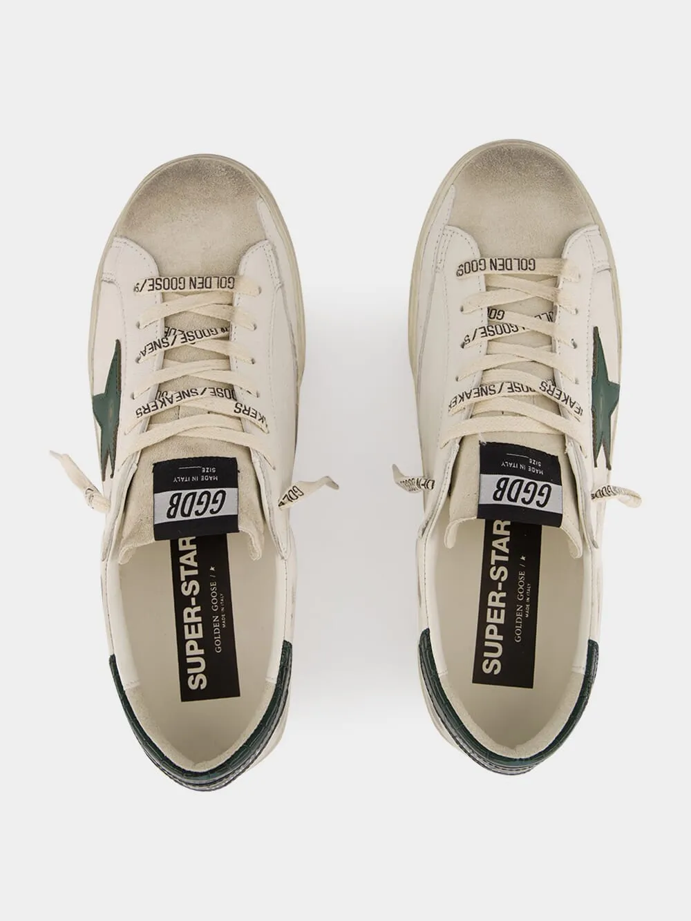 White and Green Superstar Sneakers sold by Fashion Clinic product image thumbnail 4