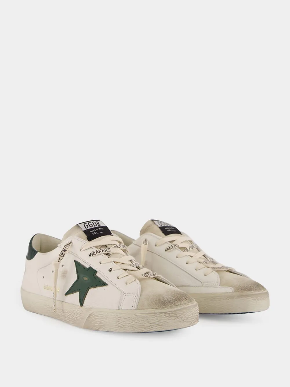 White and Green Superstar Sneakers sold by Fashion Clinic product image thumbnail 3