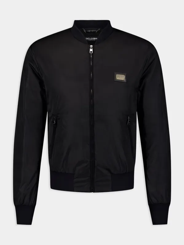 Logo Plaque Bomber Jacket made by Dolce & Gabanna