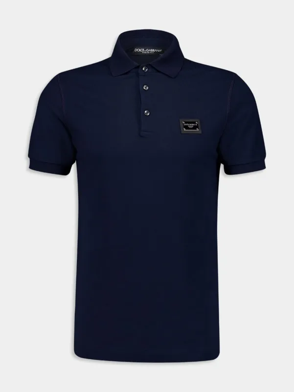 Cotton Piqué Polo Shirt made by Dolce & Gabanna
