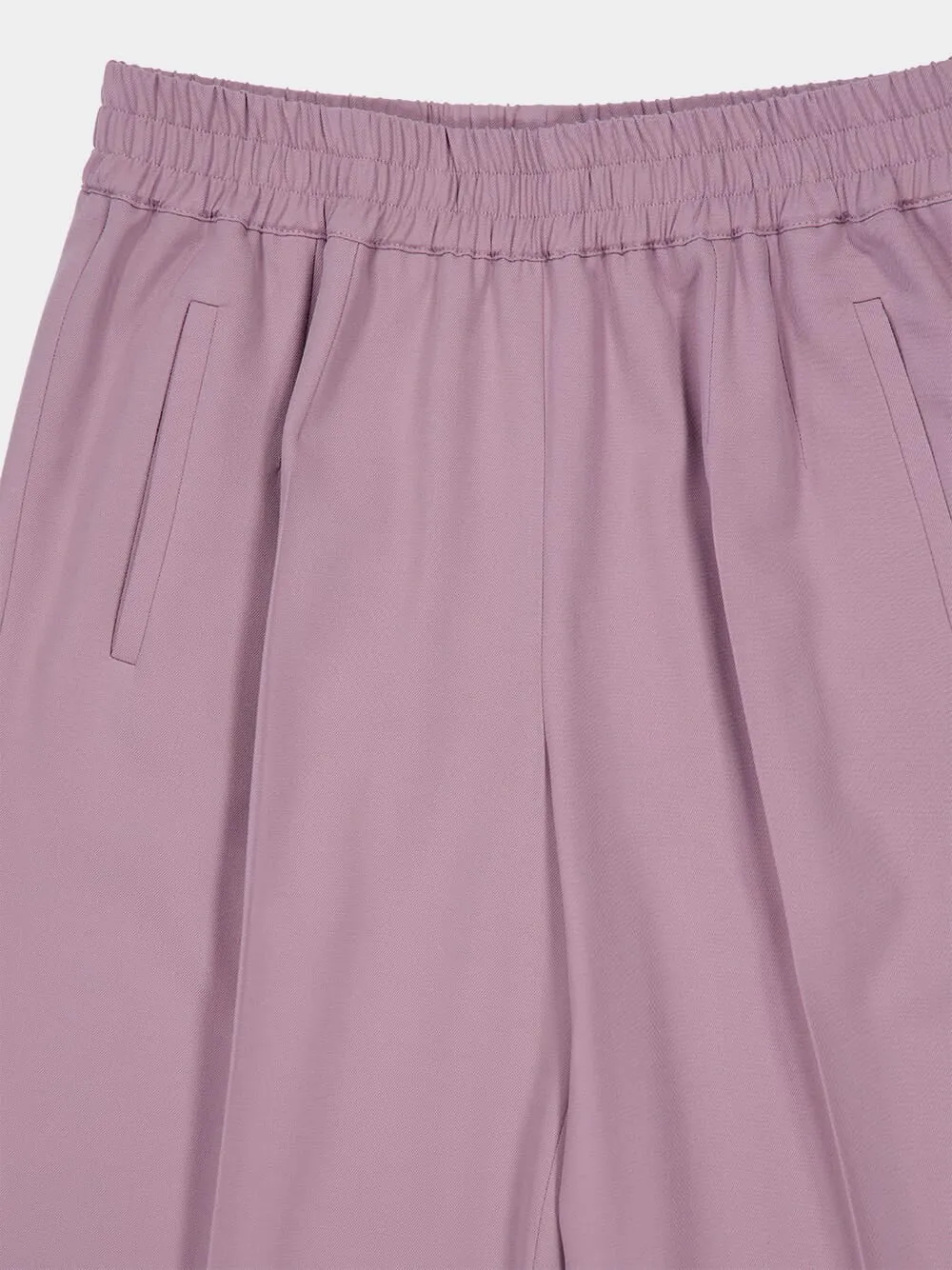 Purple Wool Straight-Leg Trousers sold by Fashion Clinic product image thumbnail 3