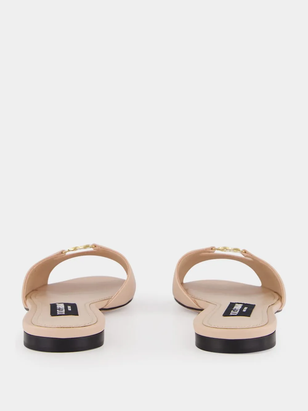 Nude Calf Leather Flat Slides sold by Fashion Clinic product image thumbnail 5