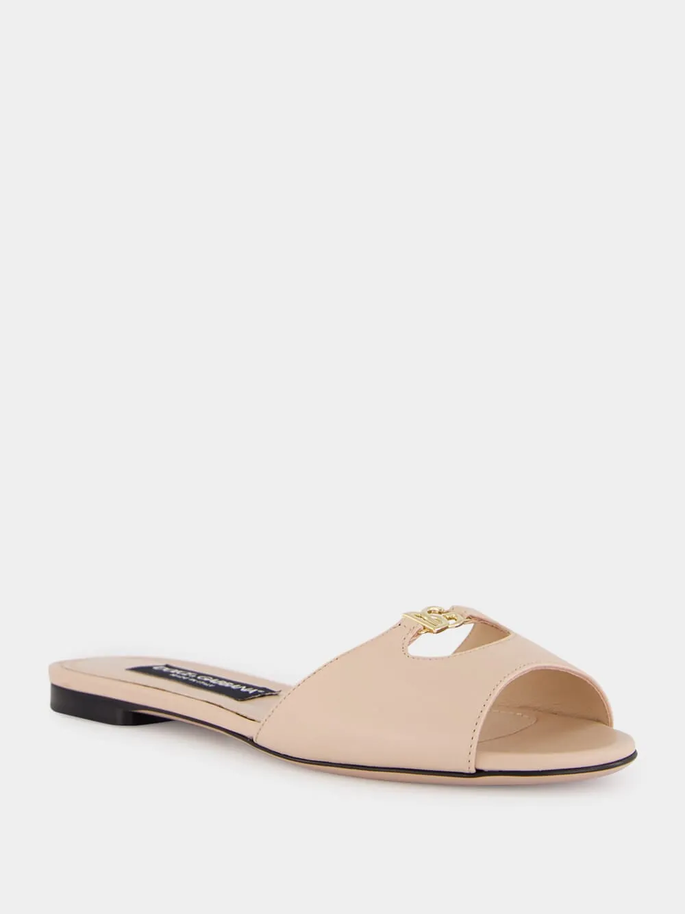 Nude Calf Leather Flat Slides sold by Fashion Clinic product image thumbnail 2