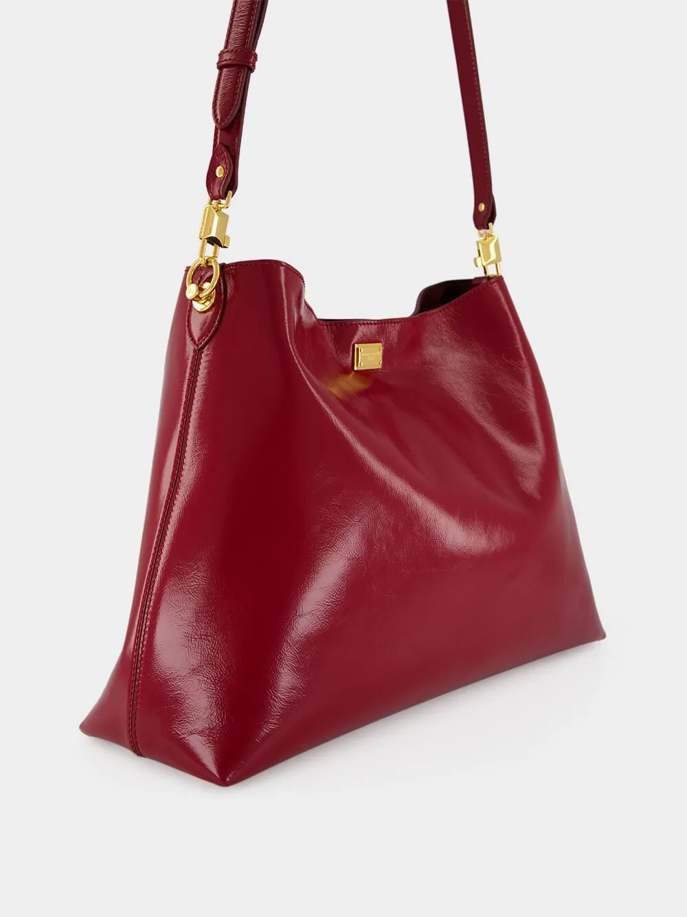 Red Large Vittoria Calfskin Shoulder Bag sold by Fashion Clinic product image thumbnail 3