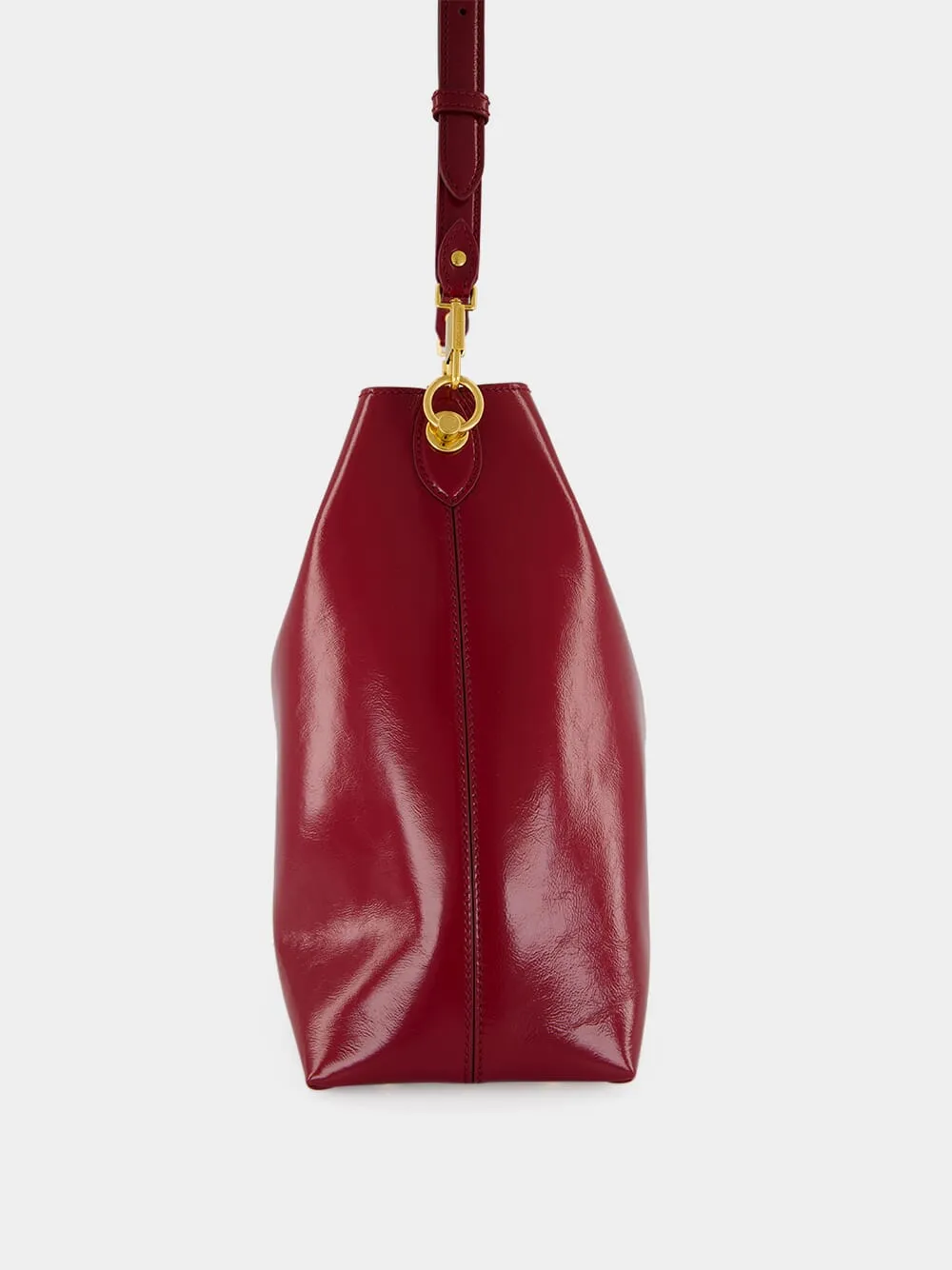 Red Large Vittoria Calfskin Shoulder Bag sold by Fashion Clinic product image thumbnail 4