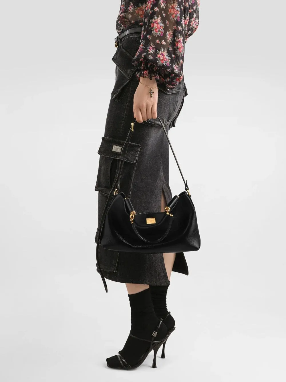 Vittoria Handbag in Black Calfskin sold by Fashion Clinic product image thumbnail 5