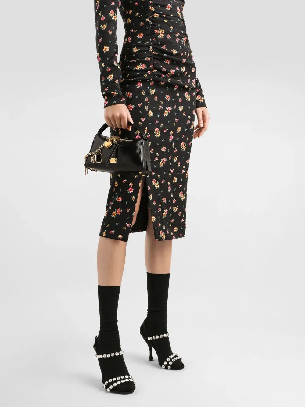 Vittoria Shoulder Bag with Charms in Black sold by Fashion Clinic product image thumbnail 2