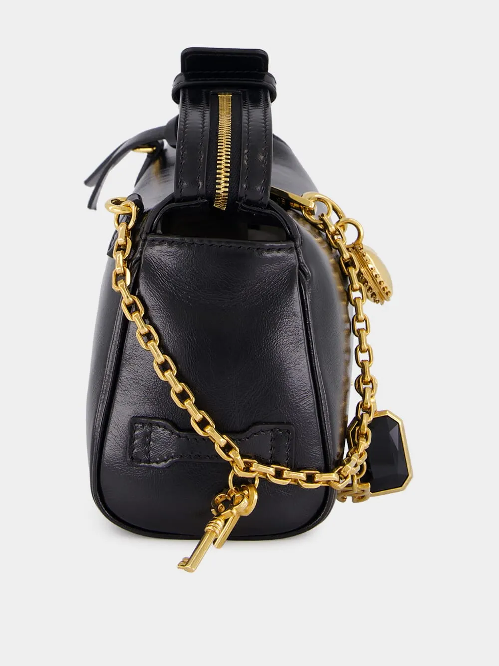 Vittoria Shoulder Bag with Charms in Black sold by Fashion Clinic product image thumbnail 5