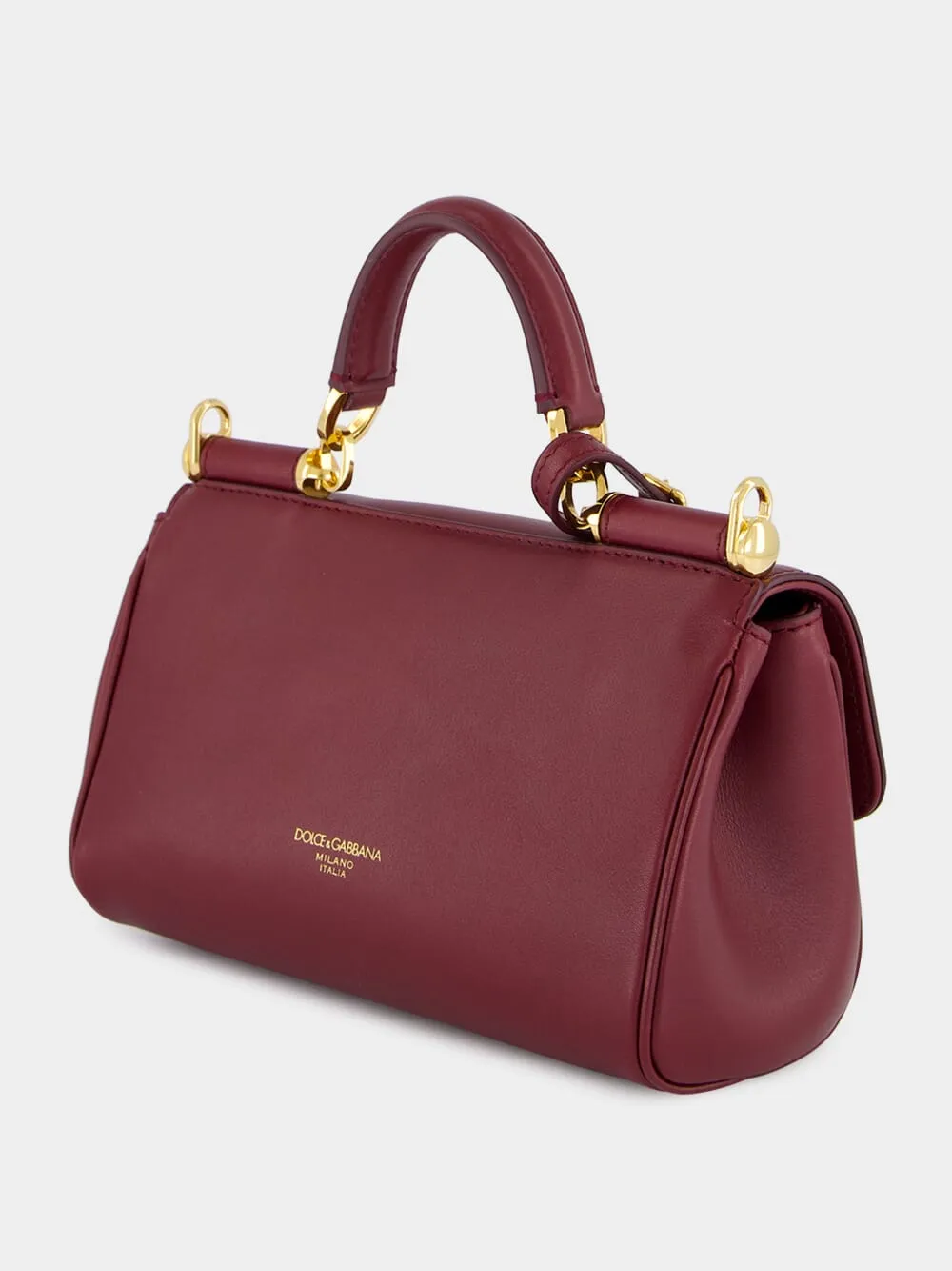 Bordeaux My Sicily Mini Calfskin Handbag sold by Fashion Clinic product image thumbnail 5